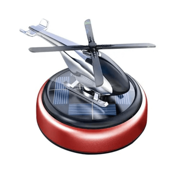 Car Dashboard Solar Air Freshener Helicopter with Refill Perfume