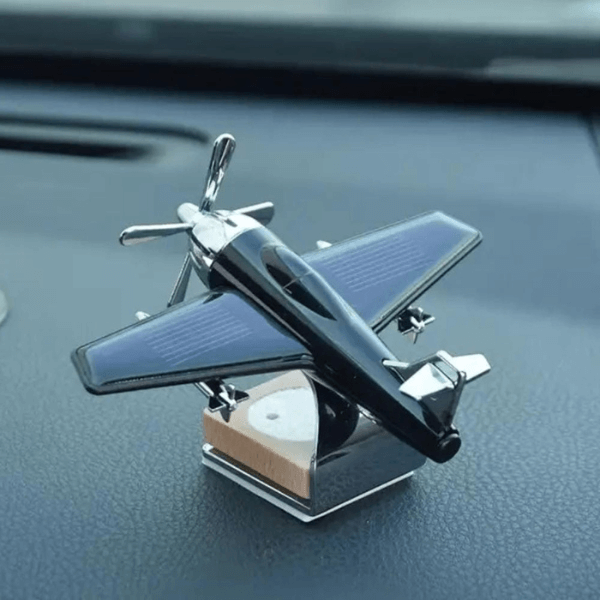 Car Dashboard Solar Air Freshener Aeroplane with Refill Perfume