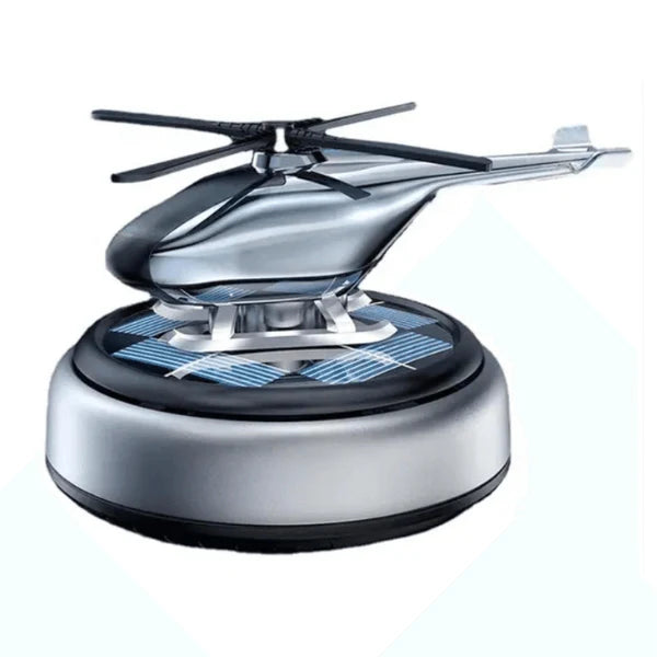 Car Dashboard Solar Air Freshener Helicopter with Refill Perfume