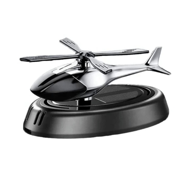 Car Dashboard Solar Air Freshener Helicopter with Refill Perfume