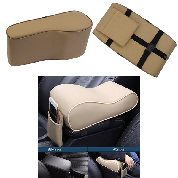 Universal Car Seat Armrest Cushion Beige Color