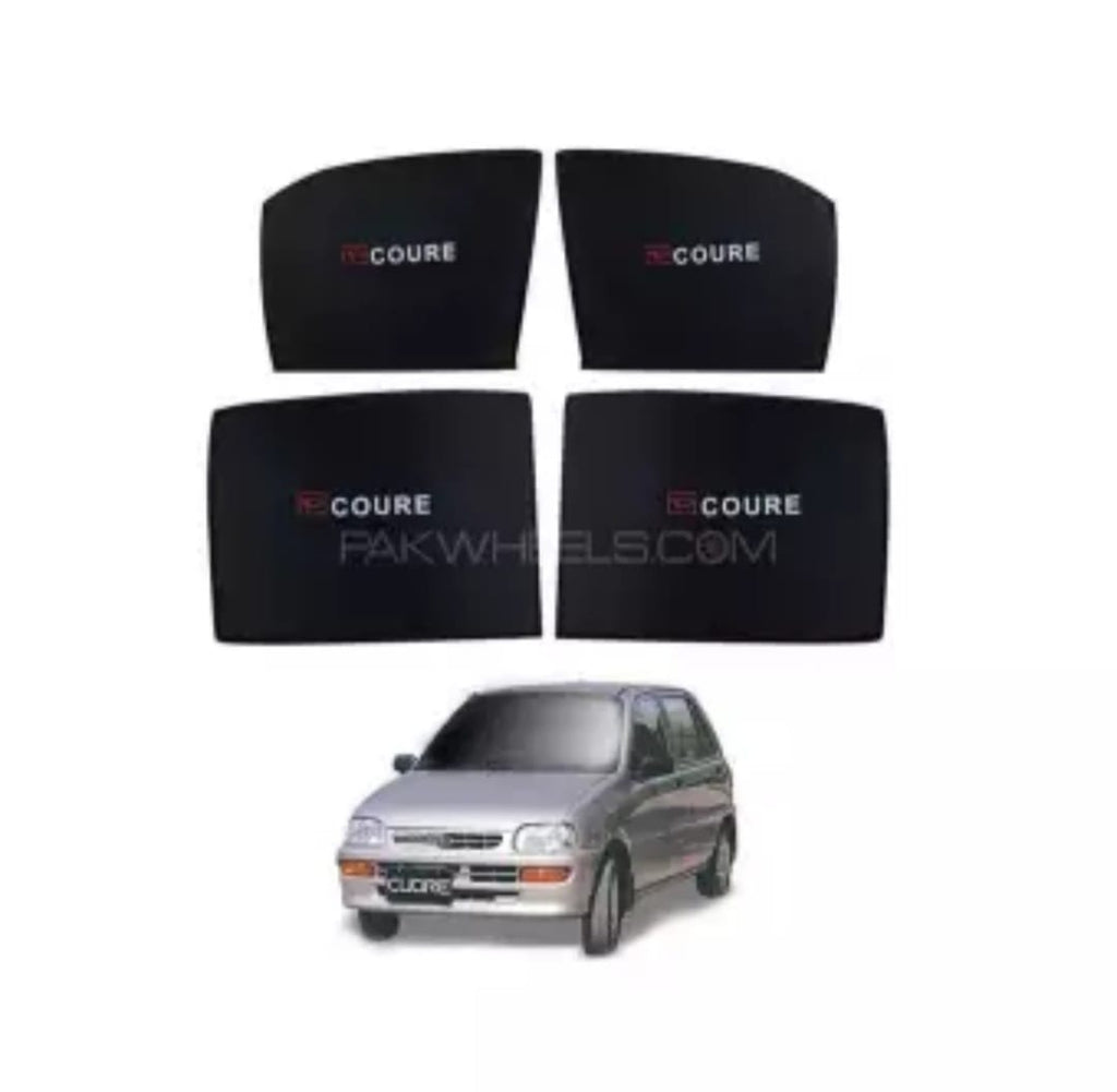 Daihatsu Cuore Sun Shades With Logo - 4 Pcs