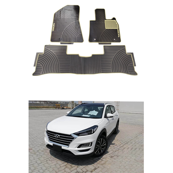 Hyundai Tucson Latex Smoke Floor Mat With Logo