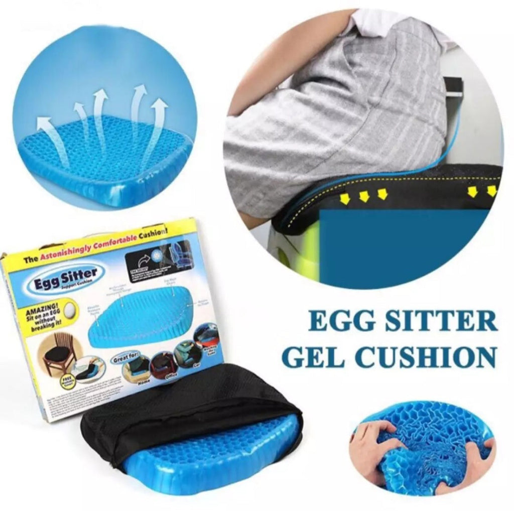 Universal Gell Seat Cushion-Blue [ Non Slip ] Double Sided Gell