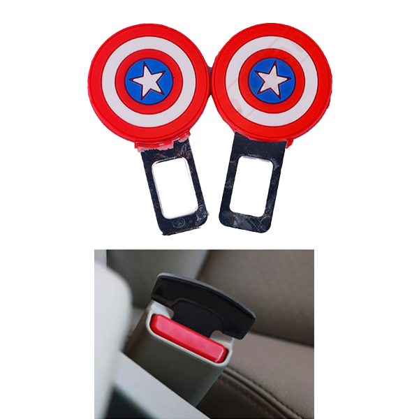 Universal Captain America Style 2Pcs Seat Belt Clips