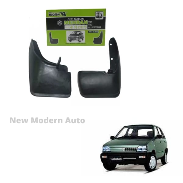 Suzuki Mehran Mud Flaps 4 Pieces Black Color | Car Mudguard | Fender Mud Flaps | Splash Guards