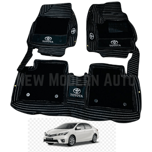 Toyota Corolla 10D Floor Mats | 3 Pcs | Model 2014-2022 | Corolla Best Floor Mats | Corolla 10D Floor