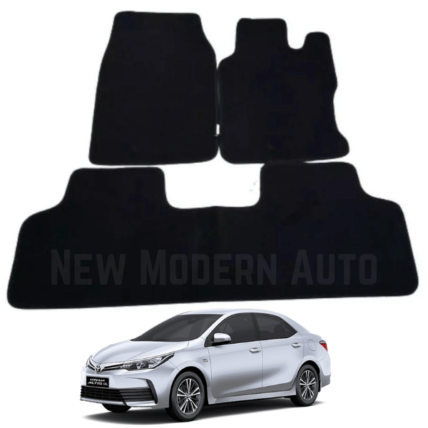 Toyota Corolla Carpet Floor Mats | 3 Pcs | Model 2014-2022 | Corolla Floor Mats