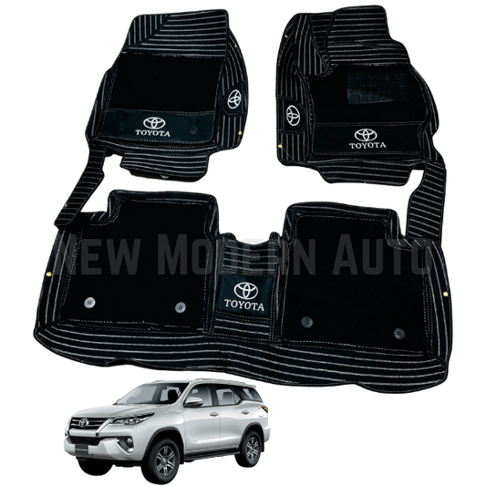 Toyota Fortuner 10D Floor Mats | 3 Pcs | Fortuner Best Floor Mats | Fortuner 10D Floor