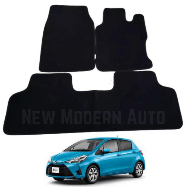 Toyota Vitz Carpet Floor Mats | 3 Pcs | Model 2017-2022 | Vitz Floor Mats