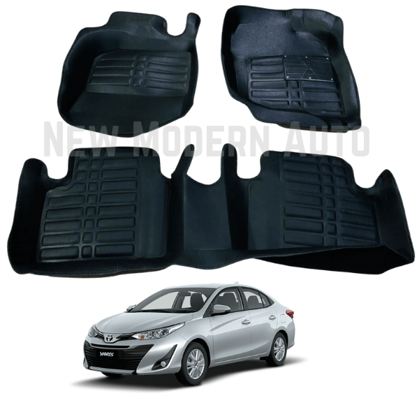 Toyota Yaris 5D Floor Mats | 3 Pcs | Yaris Best Floor Mats | Yaris 5D Floor