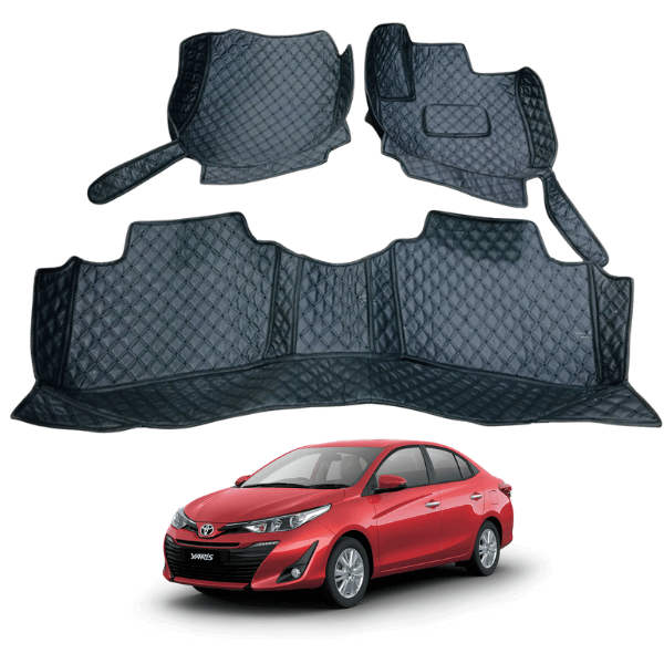 Toyota Yaris 7D Floor Mats | 3 Pcs | Yaris Best Floor Mats | Yaris 7D Floor