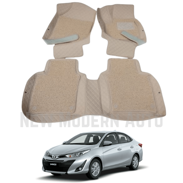 Toyota Yaris 9D Floor Mats | 3 Pcs | Yaris Best Floor Mats | Yaris 9D Floor