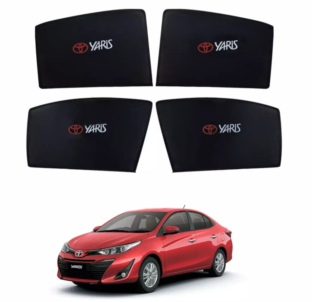 Toyota Yaris Sun Shades With Logo - 4 Pcs