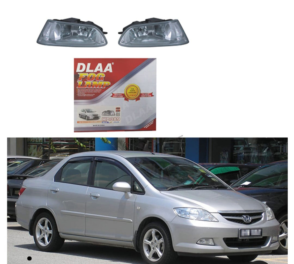 Honda City DLAA Fog Lamps Bumper Lights with Trim Cover | Model 2002 - 2007 | City Fog Lights