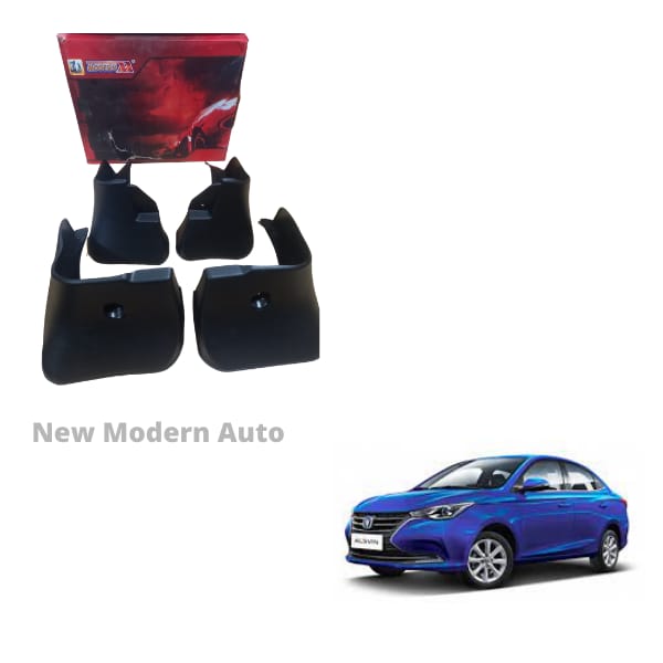 Changan Alsvin Mud Flaps 4 Pieces White Color | Car Mudguard | Fender Mud Flaps | Splash Guards - New Modern Autos