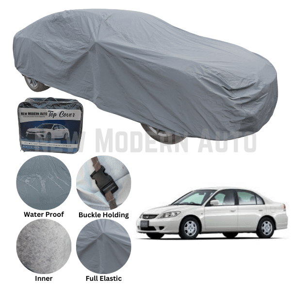 Honda Civic Anti Scratch Water Resistant PVC Cotton Top Cover | Model 2002 - 2005 - New Modern Autos