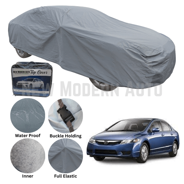 Honda Civic Anti Scratch Water Resistant PVC Cotton Top Cover | Model 2006 - 2012 - New Modern Autos