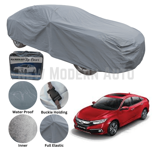 Honda Civic Anti Scratch Water Resistant PVC Cotton Top Cover | Model 2016 - 2021 - New Modern Autos