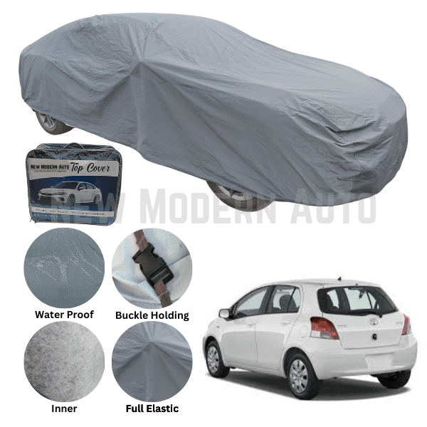 Toyota Vitz Anti Scratch Water Resistant PVC Cotton Top Cover | Model 2008 - 2016